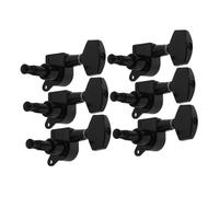 HAMPPLIES 6 piezas Máquinas de Afinación de Guitarra con Diseño y Mecanismo de Bloqueo Sintonizadores para Acústicas y Eléctricas Color Negro