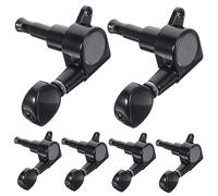 HAMPPLIES 6 Piezas Pequeñas para Guitarra Accesorio de Afinación Perillas Negras para Guitarra Acústica y Eléctrica Duraderas y Fáciles de Instalar