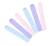 HAMPPLIES 6 Pinceles Para Labios De Silicona Tapa, Set Portátil 6 Piezas, Cabezal Flexible y, Aplicador De Brillo Labial y Bálsamo, Uso Profesional y Diario, Colores Rosa, Púrpura y Azul