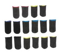 HAMPPLIES 8 Pares de Fundas Protectoras para Dedos Fibra Ultradelgada Transpirables y Resistentes al Sudor y Protección Antideslizante Color Aleatorio para Juegos Móviles
