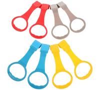 HAMPPLIES 8 Piezas Anillas para Parcela de Infantiles con Hebilla Desmontable Asas Antideslizantes para Apoyo Bebe Auxiliar para Ejercicios de y Multicolor