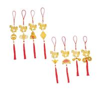 HAMPPLIES 8 Piezas Colgantes Bonsái para Año Chino Decoración Colgante de Festival de Primavera para Interiores y Exteriores Accesorios Festivos para Hogar y Oficina