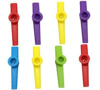 HAMPPLIES 8 Piezas de Kazoos de Plástico para Niños, Instrumentos Musicales Portátiles Estructura Simple sin Necesidad de Teoría Musical, Ideales para Actividades al Aire Color Aleatorio