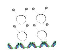 HAMPPLIES 8 piezas Gafas Extraterrestres con Diadema Decorativa Ligera para Fiestas y Festivales Diseño Divertido y Resistente para Adultos