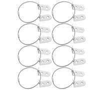 HAMPPLIES 8 Piezas Kit de Anclajes Metálicos Vuelco para Muebles Soportes para Fijar Estanterías Cómodas y Armarios la Pared Protección Infantil y Seguridad el Hogar