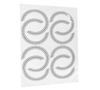 HAMPPLIES 8 Piezas Pegatinas Decoración Inlay para Agujero Sonido Guitarra Acústica Anillos Autoadhesivos Resistentes al Desgaste para Reemplazo y Embellecimiento