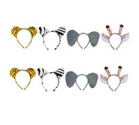 HAMPPLIES 8piezas Diademas Diseño De Animales Aros Pelo Tocados Elegantes Accesorios Cabello y Artículos Para Fiestas Para Fiestas Infantiles