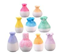 HAMPPLIES 9 Piezas Jarrones Miniatura Resina Decoración Micro Paisaje DIY Casas Miniatura Accesorios para Bonsáis Acuarios y Jardines Pequeños