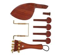 HAMPPLIES Accesorios de Madera de Azufaifo para Violín Incluye Clavijas de Afinación Mentonera Tornillos y Espiga Final de Repuesto Duraderas para Profesional