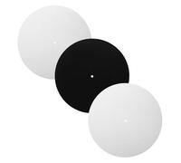 HAMPPLIES Alfombrillas De Fieltro Para Tocadiscos De Vinilo Set De 3 Piezas (2 Blancas De 3mm 1) Alfombrilla Antiestática De 30 Cm Protección De Discos Compatible Mayoría De Tocadiscos