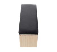HAMPPLIES Almohada de Mano para Manicura de Cuero y Madera Negra, Reposamanos Práctico para Uso Personal y Entrenamiento de Uñas en Casa