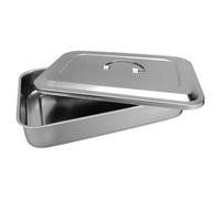 HAMPPLIES Bandeja de Uñas de Uñas de Acero Inoxidable Organizador de Herramientas para Manicura Caja de Esterilización Accesorios de Escritorio