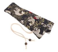 HAMPPLIES Bolsa Portátil Para Baquetas 2-3 Pares, Doble Capa De Tela De Algodón Resistente Estampado Koi, Funda Protectora Ligera y Práctica Para Guardar Mazos Viajes y Conciertos