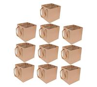 HAMPPLIES Bolsas De Papel Kraft 10 Unidades 20x20x20 Cm Para Llevar y Hornear Resistentes Uso Fiestas Panaderías y Embalaje Obsequio Versátiles Para Dulces y Snacks