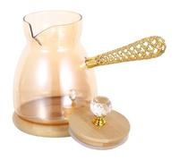 HAMPPLIES Cafetera Jarra De Café Expreso Creador De Espresso Tetera Turca Dispensador De Té Cafetería De Manejo Lateral Tetera Decorativa Cervecero Cezve Vidrio