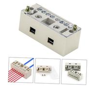 HAMPPLIES Caja de Distribución Eléctrica con Bloque de Terminales Dos Entradas y Carcasa Resistente al Calor Multipropósito para Conexiones de Cables Hogares y Equipos Industriales