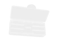 HAMPPLIES Caja Organizadora de Herramientas Color Blanco Doble Capa para Uñas de Abs Estuche Práctico y Portátil para Almacenamiento en Escritorio