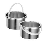 HAMPPLIES Calentadores De Cera 2 Piezas 500 Ml Aluminio Resistente Portátil Para Depilación Profesional y Doméstica Inserto Interior Para Máquina De Depilación