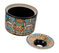 HAMPPLIES Cenicero Portátil de Cerámica Creativa con Diseño de Embudo Negro Resistente y Fácil de Limpiar para Hogar Oficina y Exteriores Recipiente para Cenizas de Cigarrillos Regalo Día