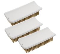 HAMPPLIES Cepillo de Limpieza Textil Multiusos Cerdas Suaves, Tamaño Grande, Pack de 3 Unidades para Eliminar Manchas en Ropa, Cuellos de Camisa y Prendas Delicadas, Adecuado para