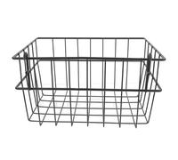 HAMPPLIES Cesta de Almacenamiento para Panel Perforado sin Taladro Organizador Metálico Negro Grande Estante Colgante de Hierro para Cocina Garaje y Taller Accesorio para Organización