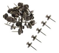 HAMPPLIES Chinchetas para Colgar Cuadros de Aleación de Zinc, Ganchos de Pared Doble Cabezal, Color Cobre Antiguo, 30 Unidades para Tableros de Corcho y Decoración de Fotos