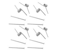 HAMPPLIES Clips Giratorios de Resorte de Acero Inoxidable Tipo V de Pelo, 8 Piezas de Repuesto Plateadas, Accesorios para Garras Medianas y Grandes, Sujeción Segura y Versátil