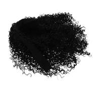 HAMPPLIES Cubierta Cabeza de Peluca Corta de Mujer con Rizos Sueltos Peluca Ondulada Negra para Fiestas de Cosplay Accesorio de Decoración Cabello