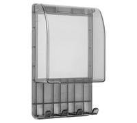 HAMPPLIES Cubierta para Enchufe de Baño Tipo 86 Gancho, Tapa Adhesiva de Plástico Transparente Antisalpicaduras, Caja Protectora Estanca para Enchufes Exteriores y Receptáculos