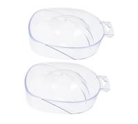 HAMPPLIES Cuencos para Remojar Uñas 2 Piezas Acrílicos Transparentes para Manicura Profesional y Doméstica Suavizante de Cutículas Recipiente para Quitaesmalte Uñas de Salón