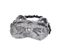 HAMPPLIES De Sueño De Peluche Para Ojos Diseño De Gato Negro Tapón De Luz Para Viajes y Descanso Para Mujeres y Niñas