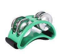 HAMPPLIES de Verde con Cascabeles de Metal Niquelado Instrumento Musical de Percusión Portátil para Sesiones Acústicas y Jam Sessions