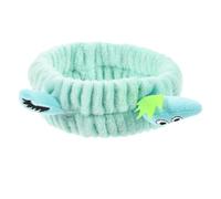 HAMPPLIES Diadema de Dinosaurio para Lavarse la Cara y Spa, Accesorios para Mujer, Banda de Cabello de Silicona Flexible, Color Verde Lima, Talla Única, Estilo Caricatura para Uso Diario