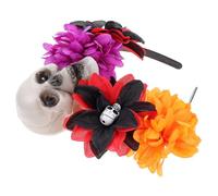 HAMPPLIES Diadema Halloween Mujer con Calavera y Rosa Artificial Ligera y Cómoda para Fiesta y Cosplay Accesorio Decorativo para Despedida de Soltera y Día de Muertos