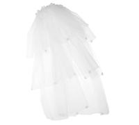 HAMPPLIES Diadema Velo Niña Comunión con Flores de Perla y Tocado para Fiesta Adorno Cabello y Ligero para Bebés para Sesión Fotos y Eventos Especiales