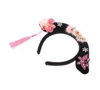 HAMPPLIES Elegante Diadema Femenina Chino con Flecos Accesorio Ligero y Cómodo Banda Decorativa Simple para Peinados para Diario y Ocasiones Especiales