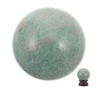 HAMPPLIES Esfera de Cristal de Amazonita Pulida 3.5-4 Cm, Bola Decorativa Feng Shui para Hogar, Oficina y Dormitorio, Piedra Natural para Decoración y Armonía Energética