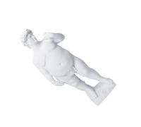HAMPPLIES Estatua de David Gordo decoración del hogar Escultura cifra decoración del Estatua de Busto Masculino Resina Blanco
