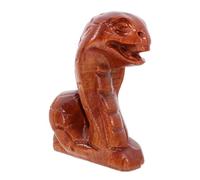 HAMPPLIES Estatua de Serpiente Tallada Madera Roja Año del Serpiente Decoración de Escritorio Portátil y Ligera para Oficina y Hogar Feng Shui Figurilla Realista y Coleccionable