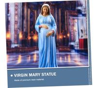 HAMPPLIES Estatua Virgen María Embarazada Resina Decorativa Religiosa Detalle Realista Adorno Interior Hogar