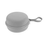 HAMPPLIES Estuche de Viaje para Almohada de Cuello Forma Funda con y Resistente de PU y Diseño Negro Portátil con para Colgar Protección para Almohadas Cervicales Estándar