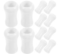 HAMPPLIES Extremos del cordón de tracción de la persiana 12 Piezas de Tiradores plásticos Blancos para Cortinas, Accesorios funcionales para Dormitorio y salón