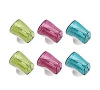 HAMPPLIES Funda para Cepillo de Dientes de Pared Ventosa, Protege de Contaminación, Plástico Resistente, Pack de 6 Unidades para Baño o Cocina Color Aleatorio