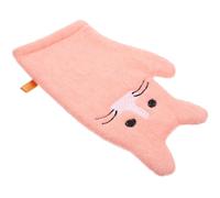 HAMPPLIES Guantes de Baño para Niños Suaves y Exfoliantes, Diseño de Gato Rosa, Material Esponjoso, Ideales para Baño Infantil y Viaje, Pack de 2 Piezas para Cuidado Delicado Piel