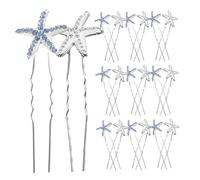 HAMPPLIES Horquillas Cabello de Mujer Forma de Mar y Gemas de Imitación 20 Piezas Diseño Delicado Ligero para Bodas y Fiestas