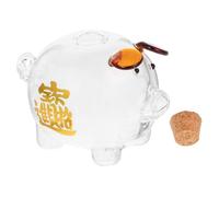 HAMPPLIES Hucha De Cerdo Alcancía Ranura para Monedas Transparente Diseño Creativo