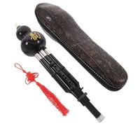 HAMPPLIES Hulusi C Tonalidad Instrumento Étnico de Viento Flauta Calabaza para Adultos Principiantes con Resina y Cuproníquel Incluye Estuche Negro Color Aleatorio Color Aleatorio