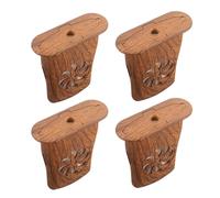 HAMPPLIES Humidificador Acústico de Boca para Guitarra Clásica 4 Piezas Color Madera Oscura con Higrómetro Integrado, Control de Humedad Antigoteo para Estuche, Mantenimiento Portátil