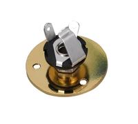 HAMPPLIES Jack de Salida para Guitarra Eléctrica y Acústica con Placa Redonda y Tornillos Enchufe para Guitarra Duradero y Fácil de Instalar