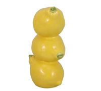 HAMPPLIES Jarrón de Cerámica Forma de Limón Amarillo, Decoración para Comedor y Sala de Estar, Adorno Decorativo Moderno para Centro de Mesa, Accesorio para Hogar y Cocina, Florero